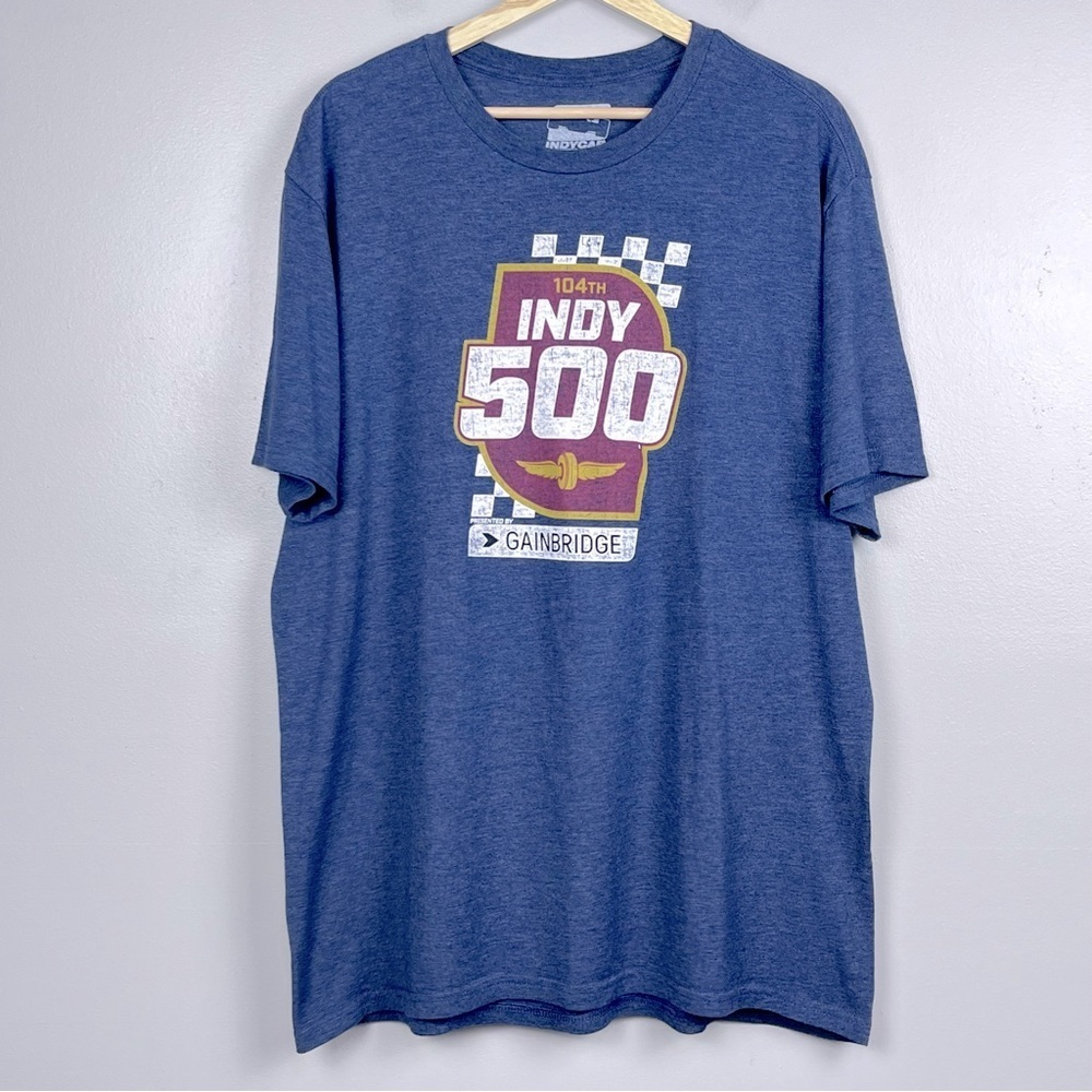 Indy Car Authentic Apparel Men's 104th Indy 500 Graphic Print Tee Size 2XL Race